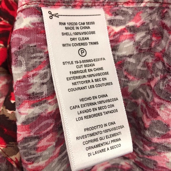 New Equipment Slim Signature Shirt Merlot Multi Print Medium - Picture 8 of 9